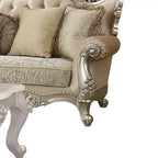 Canapé 88 Bentley Tissu/Champagne - Acme Furniture : Inspiré de l'époque victorienne, capitonné, accoudoirs enroulés