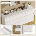 Commode à 9 tiroirs pour chambre à coucher, grande commode moderne en bois avec grand espace de rangement, organisateur de commode en bois pour salon, couloir, entrée