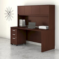 Bureau de 72 po avec huche et caisson mobile à 3 tiroirs