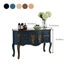 Console de rangement en bois de café avec tiroirs