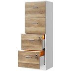 Moasis 51H Classeur Vertical à 4 Tiroirs Verrouillable pour Bureau à Domicile