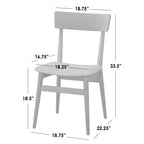 Ensemble de salle à manger rectangulaire Lifestorey 5 pièces Newington Mid-Century Modern Noyer/Moka