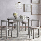 Ensemble de salle à manger rond compact 5 pièces Harrisburg Tobey