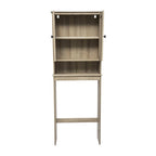Armoire de salle de bain de style rustique à suspendre au-dessus des toilettes avec étagères et portes à fermeture magnétique