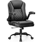 Chaise de Bureau de Direction en Cuir KERDOM, Chaise de Bureau Ergonomique avec Roulettes
