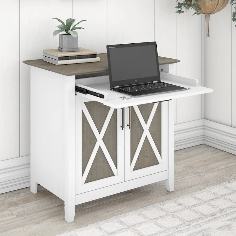 Secrétaire Key West avec meuble de rangement Bush Furniture