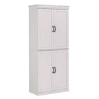 Meuble de rangement de cuisine autoportant, armoire de 178 cm avec portes et étagères réglables
