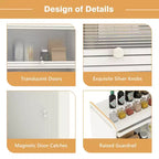 Meuble de cuisine Costway à 5 niveaux avec rangement, buffet mobile pour micro-ondes, portes basculantes, blanc/noir/gris/vert
