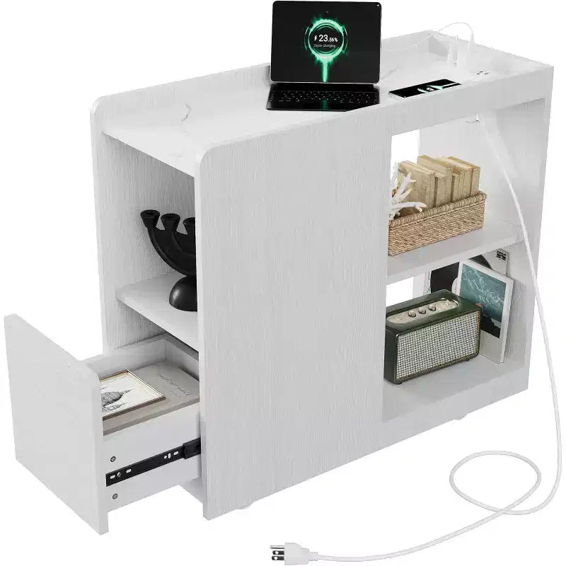 Table de chevet, table de chevet multifonctionnelle, adaptée à la maison