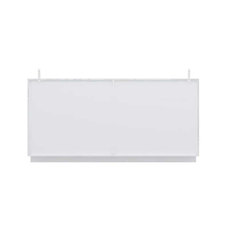 Commode haute brillance 63 po avec 8 tiroirs lumineux et plateau spacieux