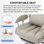 Efomao Chaise de Bureau Ergonomique 400 lbs, Grande Chaise d'Ordinateur en Cuir PU pour Personnes de Grande Taille, Fauteuil de Direction avec Repose-Pieds et Soutien Lombaire