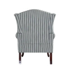 2 fauteuils d'appoint à dossier haut traditionnels, revêtus de tissu
