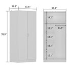 Armoire à 5 étagères avec 2 portes