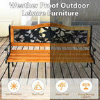 Banc de jardin en métal Costway pour patio, parc, porche, chaise de chemin, mobilier en fonte et bois dur