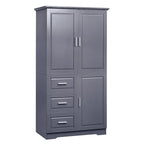 Armoire de rangement haute et large avec portes pour salle de bain/bureau