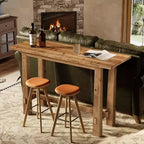 Table de pub en bois massif, hauteur bar, 63 pouces, pour cuisine, café ou restaurant