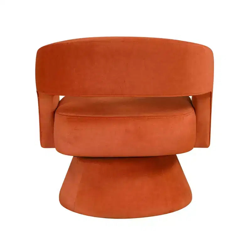 Fauteuil pivotant d'appoint de luxe moderne en velours GDFStudio Hudson