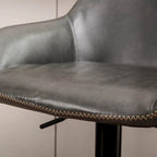 Glitzhome Lot de 3 tabourets de bar pivotants réglables de style moderne du milieu du siècle - Lot de 3