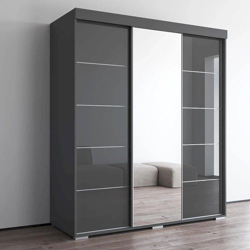 Armoire Aria moderne à 3 portes avec miroir