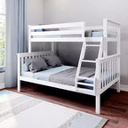 Max & Lily Lit superposé double sur toute la taille, Lits superposés en bois massif avec échelle pour enfants