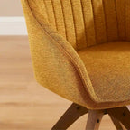 Fauteuil de bureau moderne pivotant avec pieds en bois