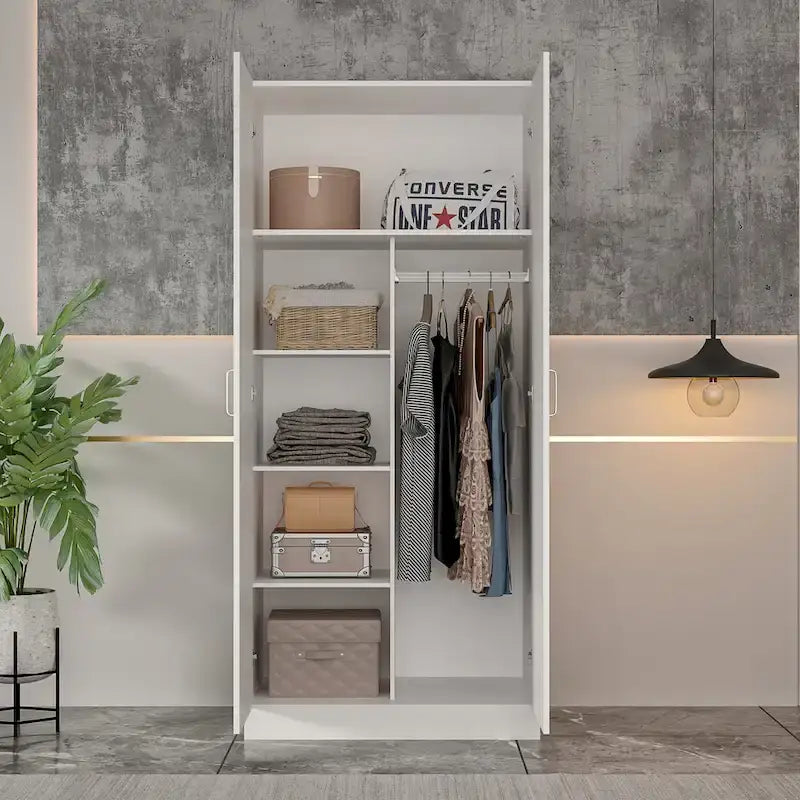 Armoire à 5 étagères avec 2 portes