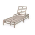 Chaise longue d'extérieur Merax en acacia 5 positions avec coussins épais