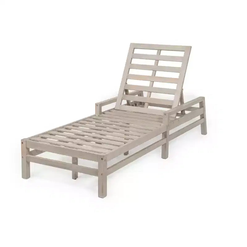 Chaise longue d'extérieur Merax en acacia 5 positions avec coussins épais