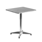 Ensemble de table carrée en aluminium Emma et Oliver 23,5 avec 4 chaises à lattes