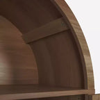 Vitrine arquée en bois