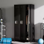 Armoire de rangement en acier Garvee, casier métallique robuste de 72 po pour école, gymnase et bureau, noir