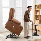 Fauteuil inclinable releveur avec massage et chauffage, fauteuils inclinables électriques surdimensionnés, siège de cinéma maison avec 2 porte-gobelets latéraux, fauteuil simple inclinable à bascule