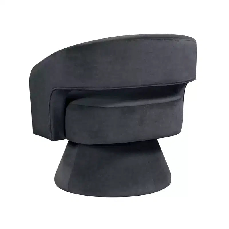 Fauteuil pivotant d'appoint de luxe moderne en velours GDFStudio Hudson