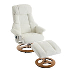 Fauteuil inclinable de massage pivotant 360° en chenille avec ottoman, massage et siège chauffant
