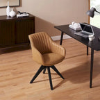 Fauteuil de bureau moderne pivotant avec pieds en bois