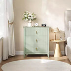 2 tables de chevet cannelées en bois, commode à 3 tiroirs de 69,85 cm de large, tables de nuit modernes, commode de chambre à coucher, salon