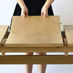 Ensemble de salle à manger 7 pièces, table à tréteaux extensible de 198-244 cm avec chaises rembourrées et pieds en bois massif - Panipeachy
