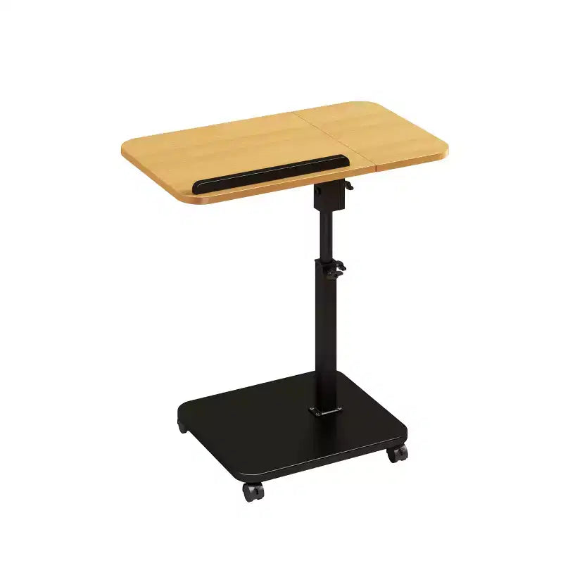 1 Table d'appoint en C, Table de lit à roulettes réglable en hauteur, Table de canapé multi-usage et Bureau d'ordinateur portable pour petits espaces