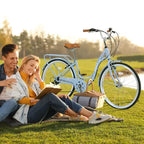 Vélo pour femme Zeus & Ruta de 24 pouces, 7 vitesses, cadre en acier