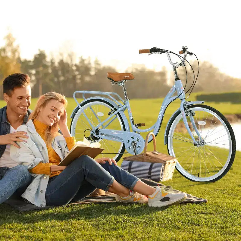 Vélo pour femme Zeus & Ruta de 24 pouces, 7 vitesses, cadre en acier