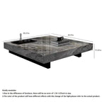 Table basse carrée en pierre frittée de luxe léger