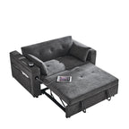 Canapé convertible 54 pouces avec lit gigogne, double assise, fonction relax