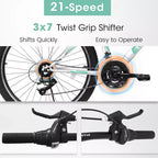 VTT Zeus & Ruta 26 avec 21 vitesses, suspension avant, freins en V, cadre en acier au carbone pour adolescents et femmes