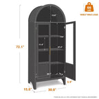 Vitrine arquée en bois