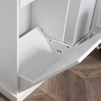Meuble Poubelle Homcom avec Tiroir Meuble de Tri Sélectif Débout Support de Poubelle Cuisine