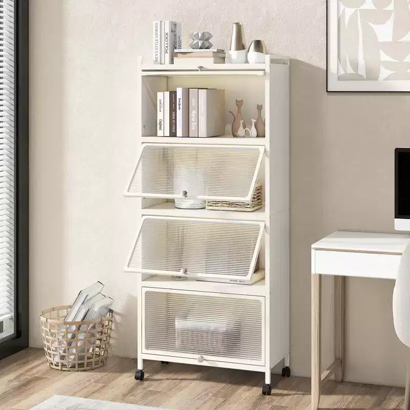 Meuble de cuisine Costway à 5 niveaux avec rangement, buffet mobile pour micro-ondes, portes basculantes, blanc/noir/gris/vert