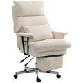 Fauteuil de bureau de direction avec soutien lombaire, repose-pieds, dossier haut inclinable, rembourré