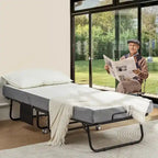 Lit pliant Erommy avec matelas à mémoire de forme : lit d'appoint pliable portable pour adultes avec matelas luxueux à mémoire de forme de 12,7 cm