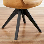 Fauteuil de bureau moderne pivotant avec pieds en bois