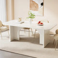 Grande table de salle à manger de 160 cm pour 4 à 6 personnes, table de cuisine rectangulaire moderne